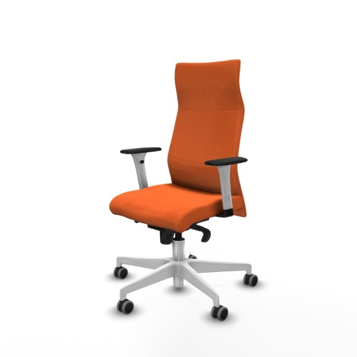 Albacete dirección sincro bali naranja brazos 1D blancos base blanca ruedas 65 engomadas