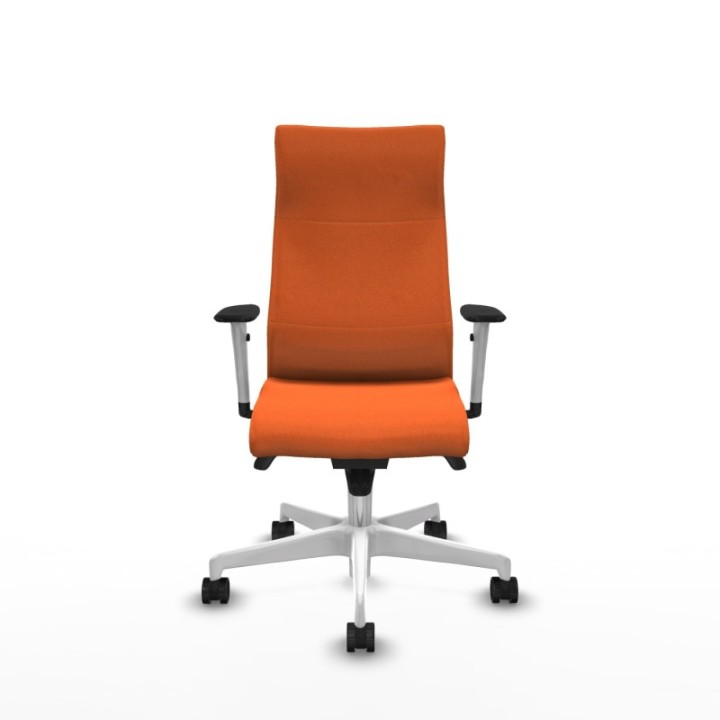 Albacete dirección sincro bali naranja brazos 1D blancos base blanca ruedas 65 nailon