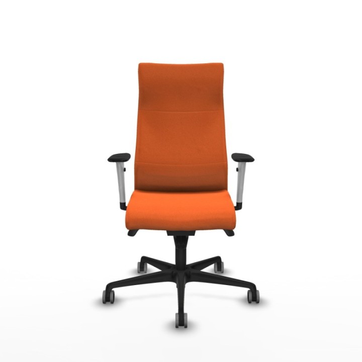 Albacete dirección sincro bali naranja brazos 1D blancos base nailon ruedas 65 engomadas