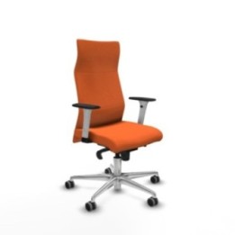 Albacete dirección sincro bali naranja brazos 1D blancos base aluminio ruedas 65 engomadas