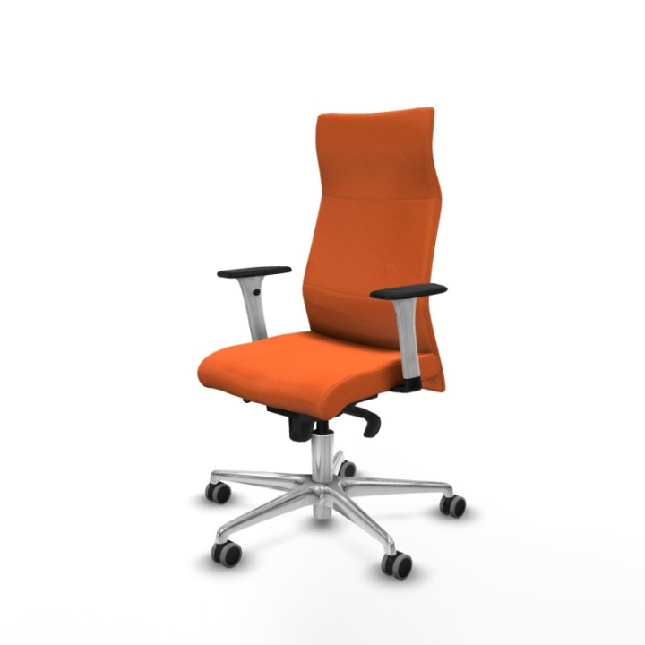 Albacete dirección sincro bali naranja brazos 1D blancos base aluminio ruedas 65 engomadas