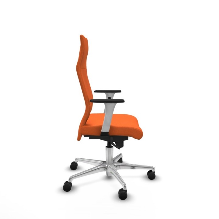 Albacete dirección sincro bali naranja brazos 1D blancos base aluminio ruedas 65 nailon