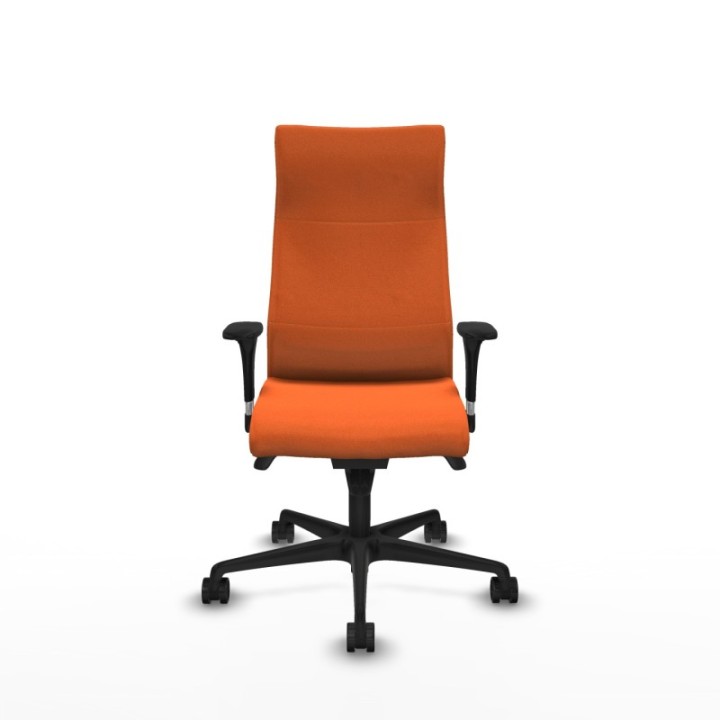 Albacete dirección sincro bali naranja brazos 1D cromados base nailon ruedas 65 nailon