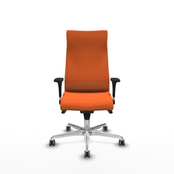 Albacete dirección sincro bali naranja brazos 1D cromados base aluminio ruedas 65 engomadas