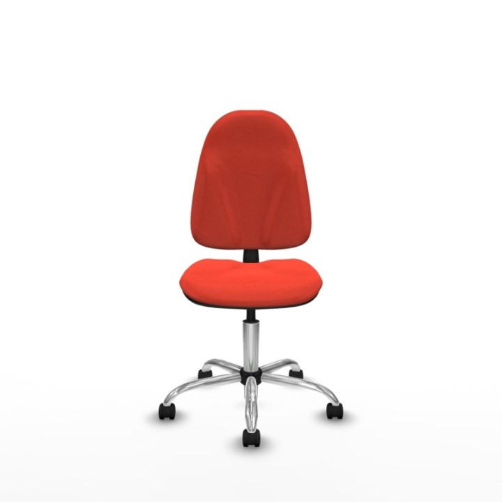 Algarra CP bali naranja oscuro  base cromada ruedas nailon 50mm