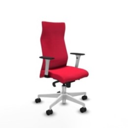 Albacete dirección sincro bali rojo brazos 1D blancos base blanca ruedas 65 nailon