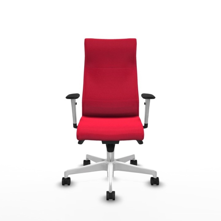 Albacete dirección sincro bali rojo brazos 1D blancos base blanca ruedas 65 nailon