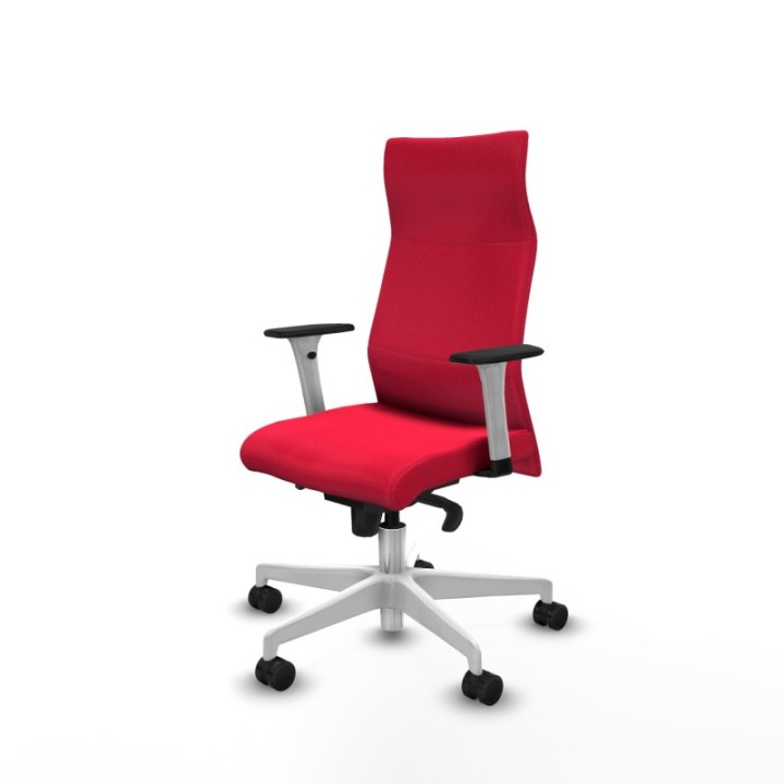 Albacete dirección sincro bali rojo brazos 1D blancos base blanca ruedas 65 nailon