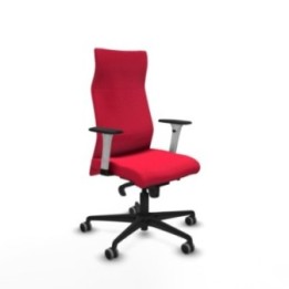 Albacete dirección sincro bali rojo brazos 1D blancos base nailon ruedas 65 engomadas