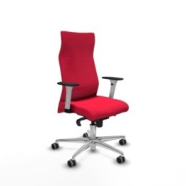 Albacete dirección sincro bali rojo brazos 1D blancos base aluminio ruedas 65 engomadas