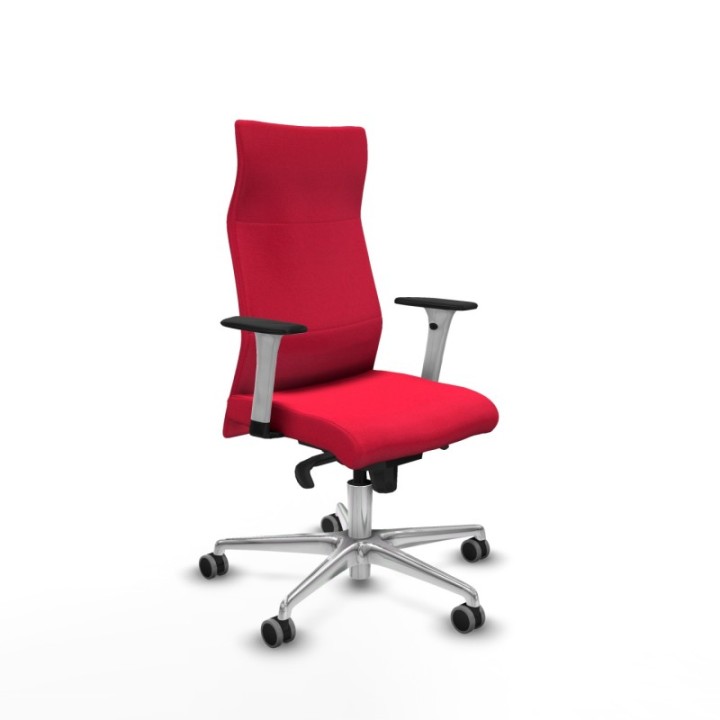 Albacete dirección sincro bali rojo brazos 1D blancos base aluminio ruedas 65 engomadas