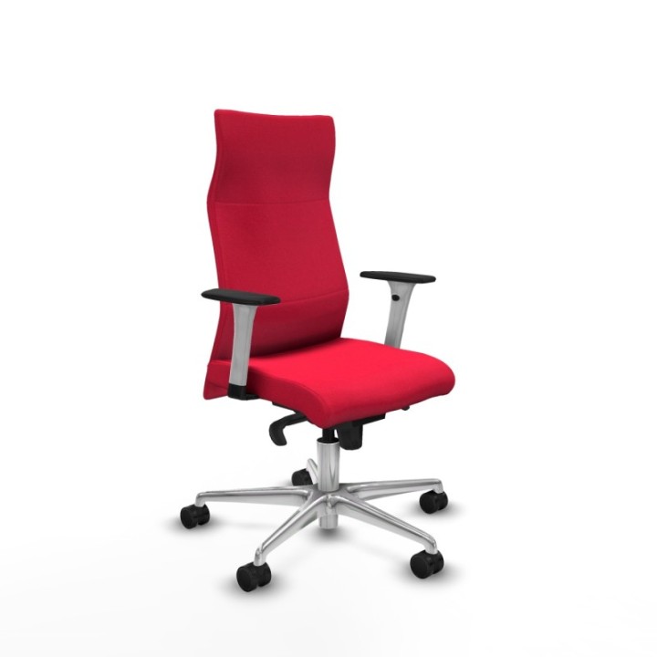 Albacete dirección sincro bali rojo brazos 1D blancos base aluminio ruedas 65 nailon