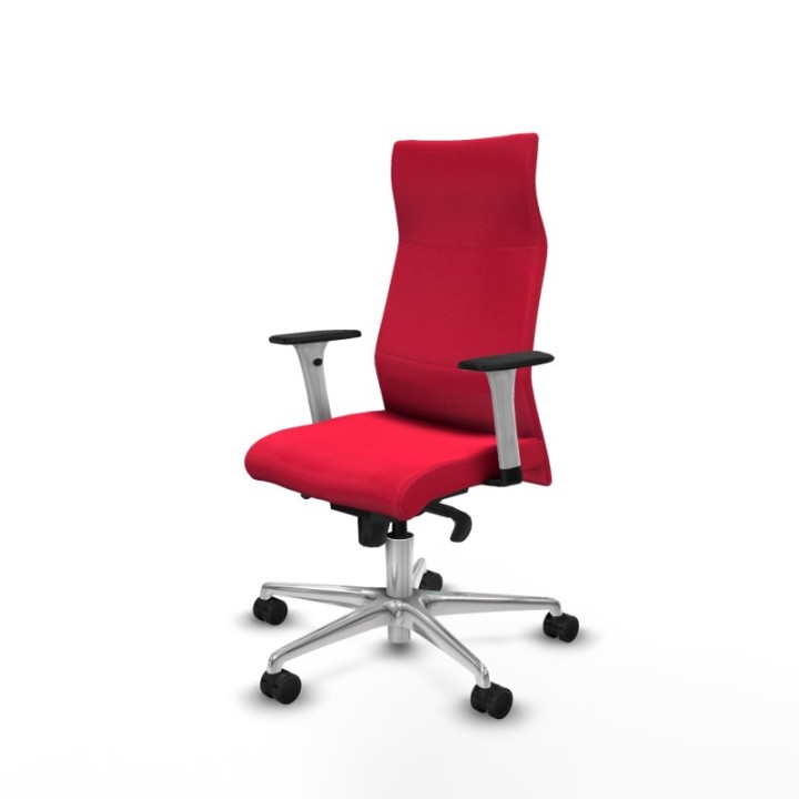 Albacete dirección sincro bali rojo brazos 1D blancos base aluminio ruedas 65 nailon