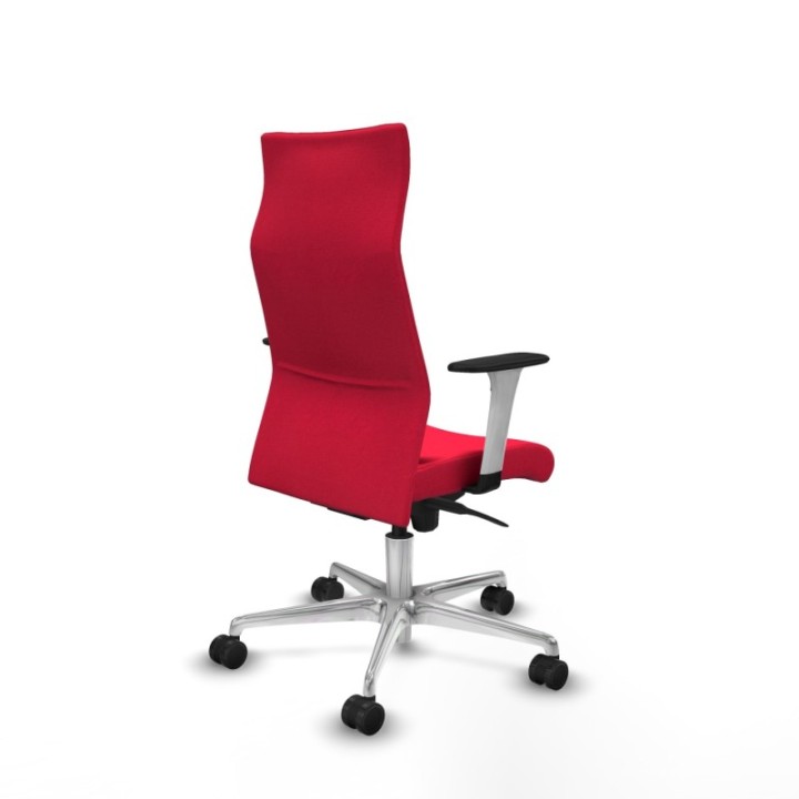 Albacete dirección sincro bali rojo brazos 1D blancos base aluminio ruedas 65 nailon