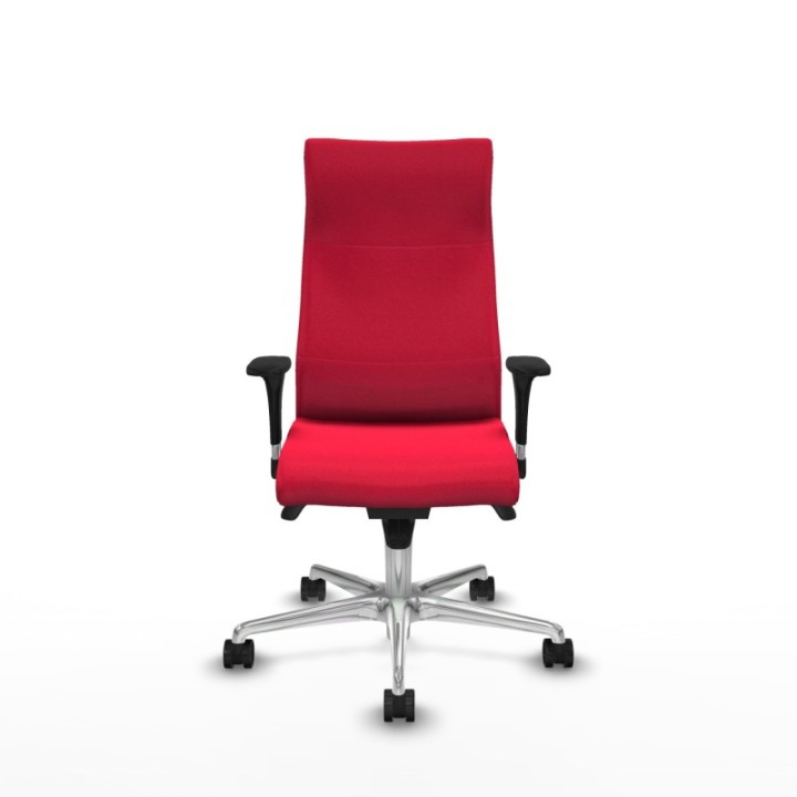 Albacete dirección sincro bali rojo brazos 1D cromados base aluminio ruedas 65 nailon