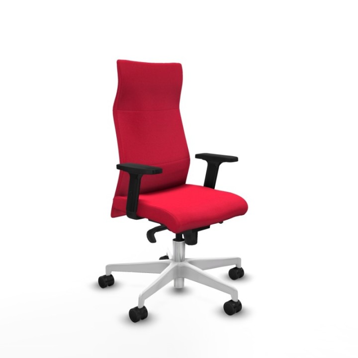 Albacete dirección sincro bali rojo brazos 2D base blanca ruedas 65 nailon