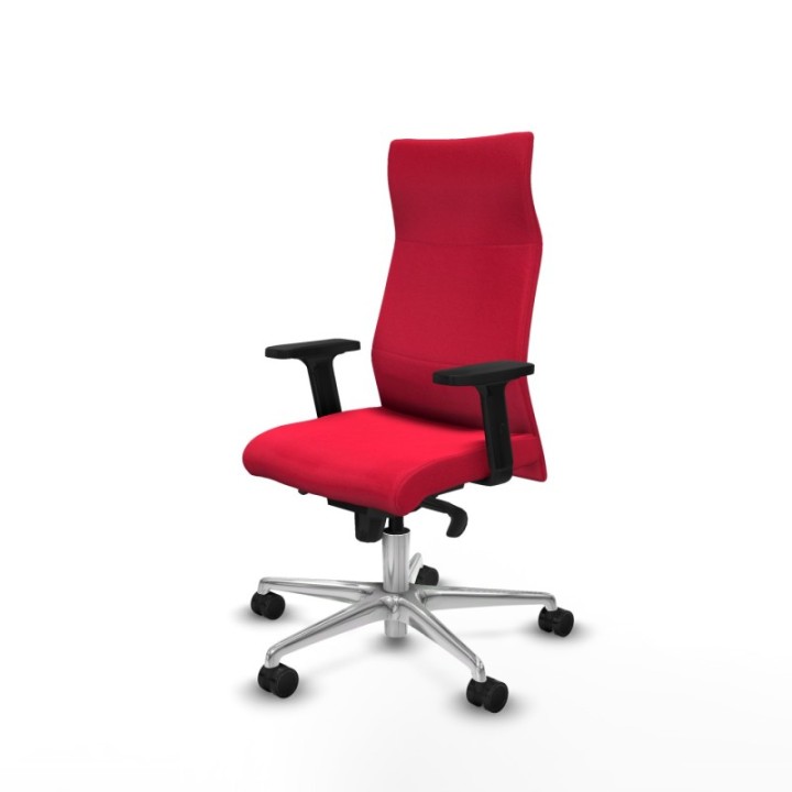 Albacete dirección sincro bali rojo brazos 2D base aluminio ruedas 65 nailon