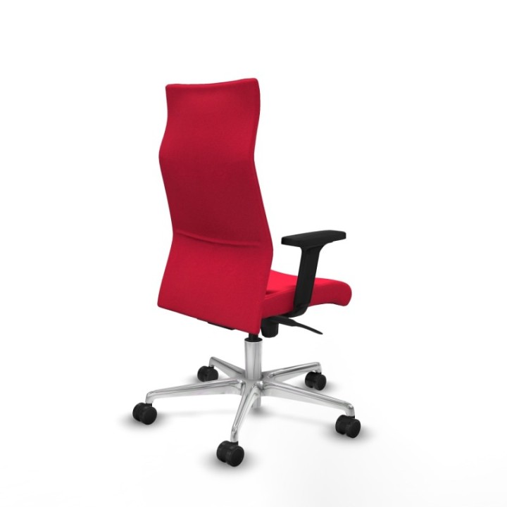 Albacete dirección sincro bali rojo brazos 2D base aluminio ruedas 65 nailon