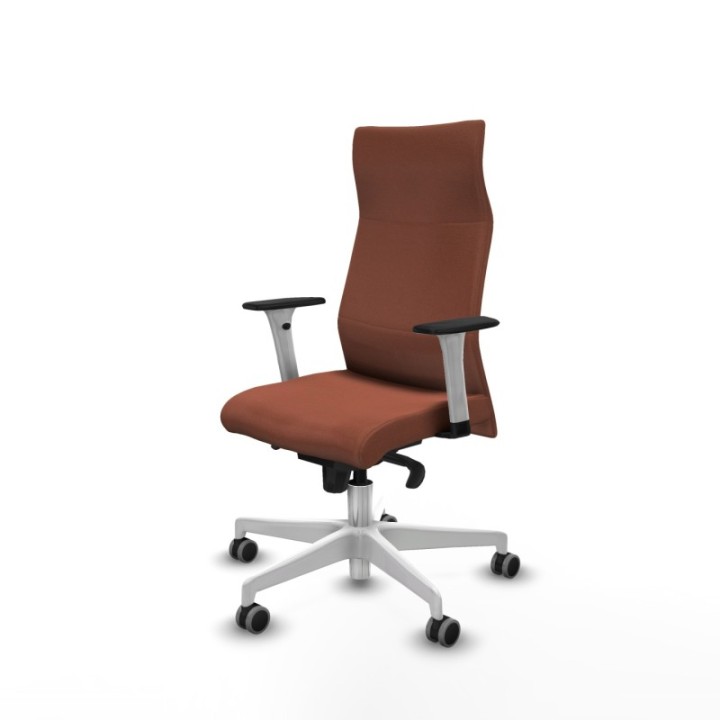 Albacete dirección sincro bali marrón brazos 1D blancos base blanca ruedas 65 engomadas