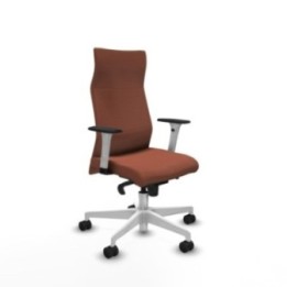 Albacete dirección sincro bali marrón brazos 1D blancos base blanca ruedas 65 nailon