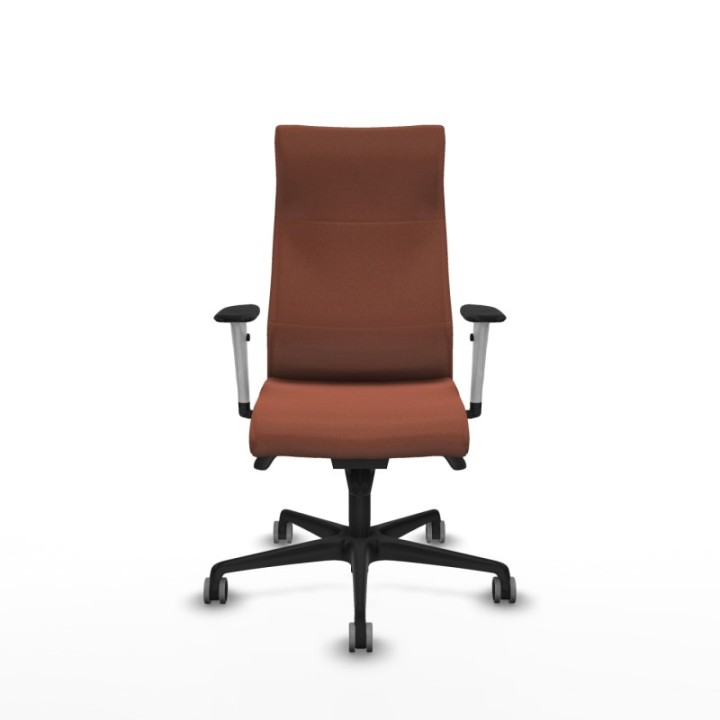 Albacete dirección sincro bali marrón brazos 1D blancos base nailon ruedas 65 engomadas