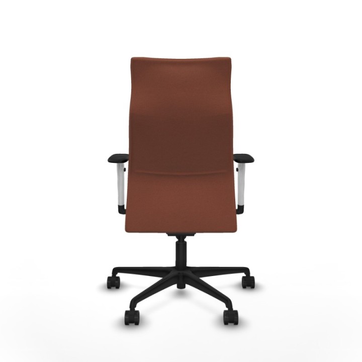 Albacete dirección sincro bali marrón brazos 1D blancos base nailon ruedas 65 nailon