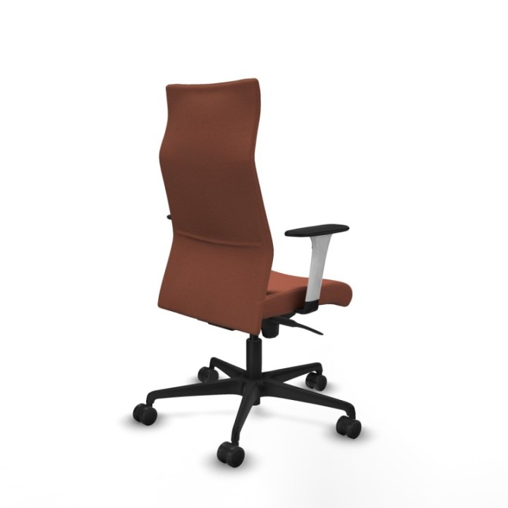 Albacete dirección sincro bali marrón brazos 1D blancos base nailon ruedas 65 nailon