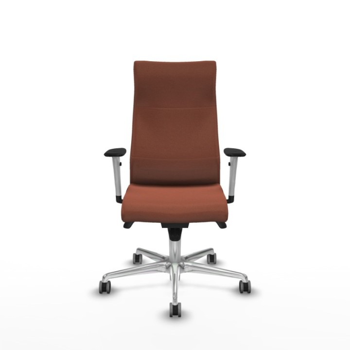 Albacete dirección sincro bali marrón brazos 1D blancos base aluminio ruedas 65 engomadas