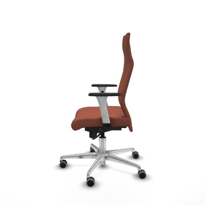 Albacete dirección sincro bali marrón brazos 1D blancos base aluminio ruedas 65 engomadas