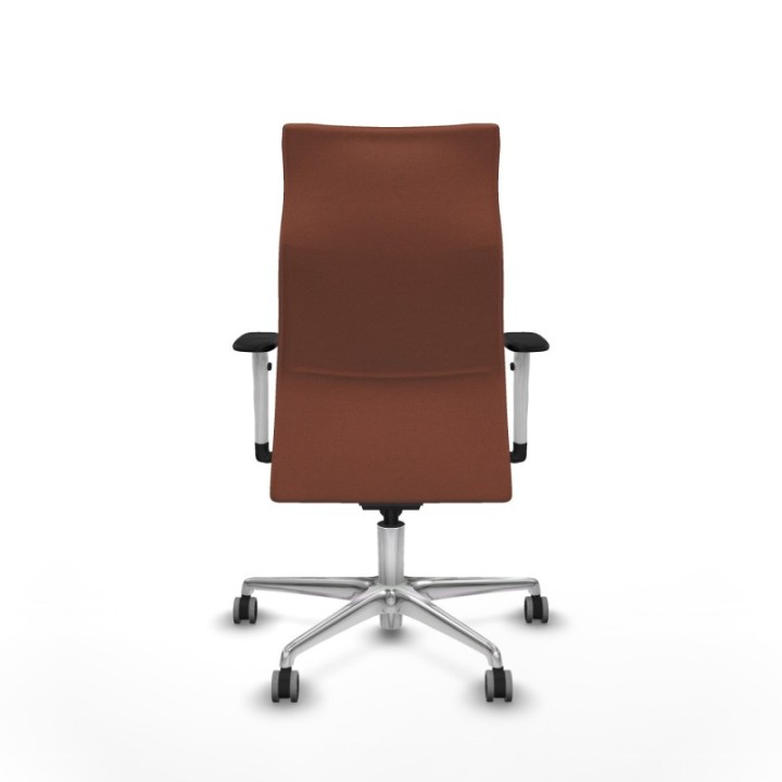 Albacete dirección sincro bali marrón brazos 1D blancos base aluminio ruedas 65 engomadas