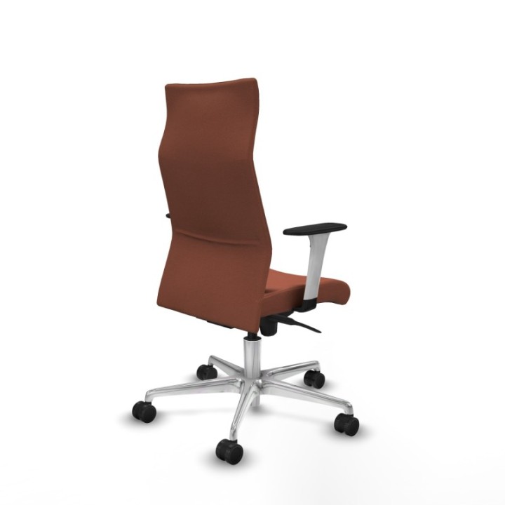 Albacete dirección sincro bali marrón brazos 1D blancos base aluminio ruedas 65 nailon