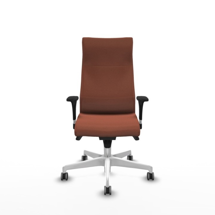 Albacete dirección sincro bali marrón brazos 1D cromados base blanca ruedas 65 engomadas