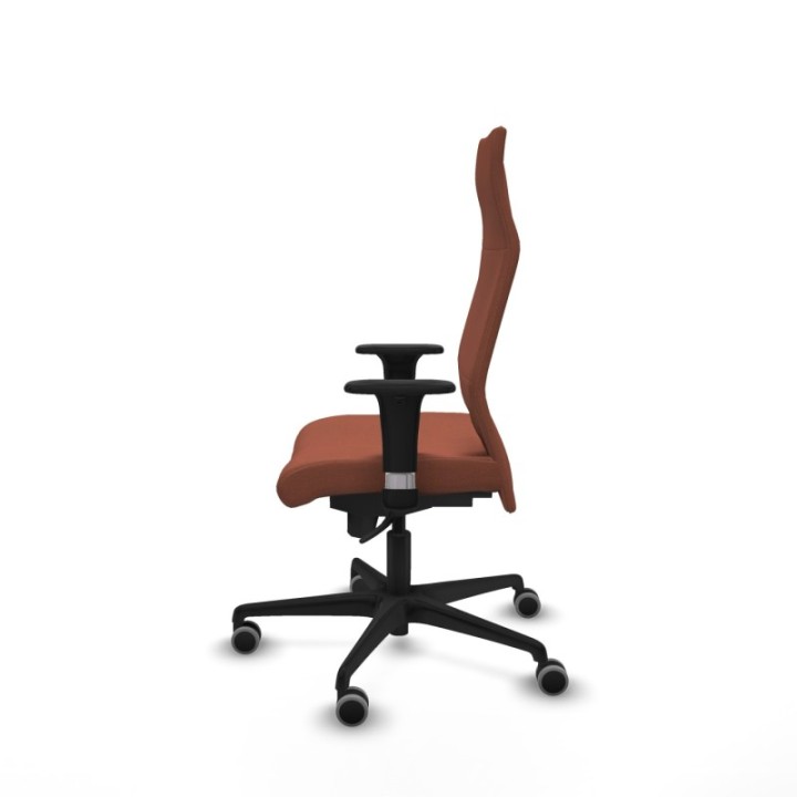 Albacete dirección sincro bali marrón brazos 1D cromados base nailon ruedas 65 engomadas