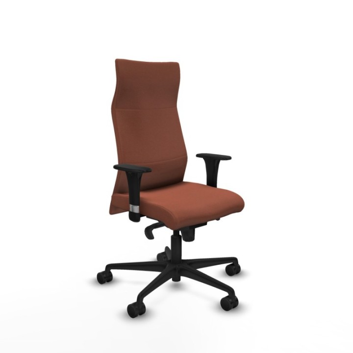 Albacete dirección sincro bali marrón brazos 1D cromados base nailon ruedas 65 nailon