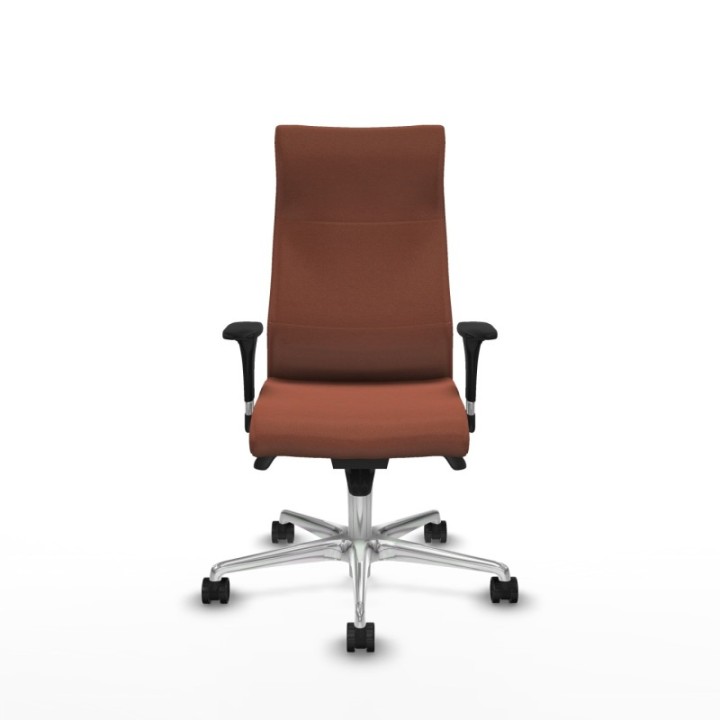 Albacete dirección sincro bali marrón brazos 1D cromados base aluminio ruedas 65 nailon