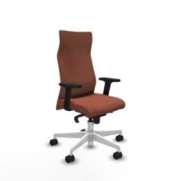 Albacete dirección sincro bali marrón brazos 2D base blanca ruedas 65 nailon