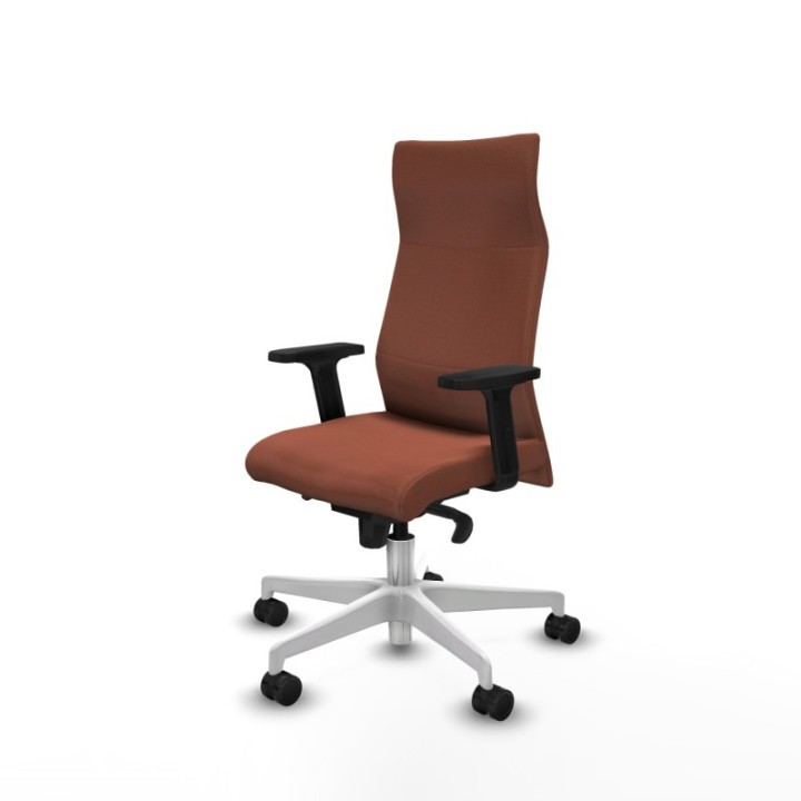 Albacete dirección sincro bali marrón brazos 2D base blanca ruedas 65 nailon