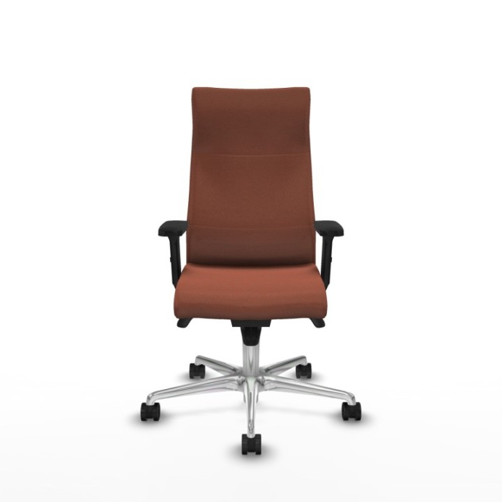 Albacete dirección sincro bali marrón brazos 2D base aluminio ruedas 65 nailon