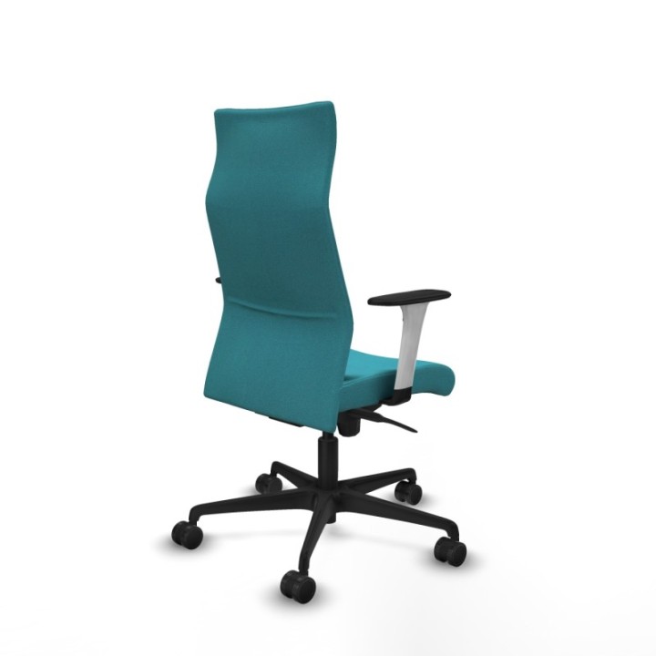 Albacete dirección sincro bali turquesa brazos 1D blancos base nailon ruedas 65 nailon