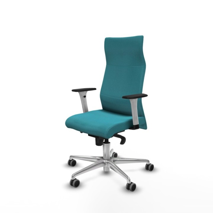 Albacete dirección sincro bali turquesa brazos 1D blancos base aluminio ruedas 65 engomadas