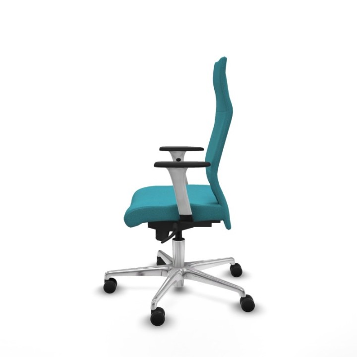 Albacete dirección sincro bali turquesa brazos 1D blancos base aluminio ruedas 65 nailon