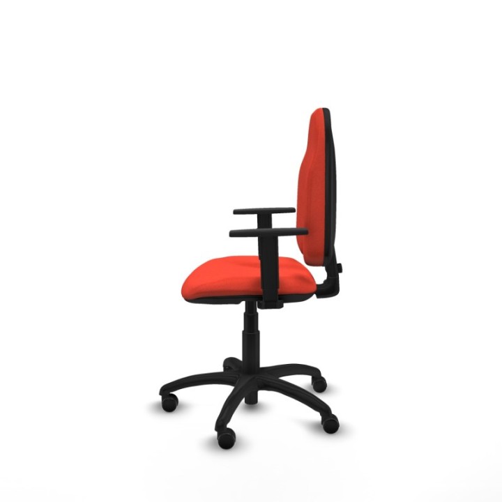 Algarra CP bali naranja oscuro brazos 1D base poliamida ruedas engomadas 50mm