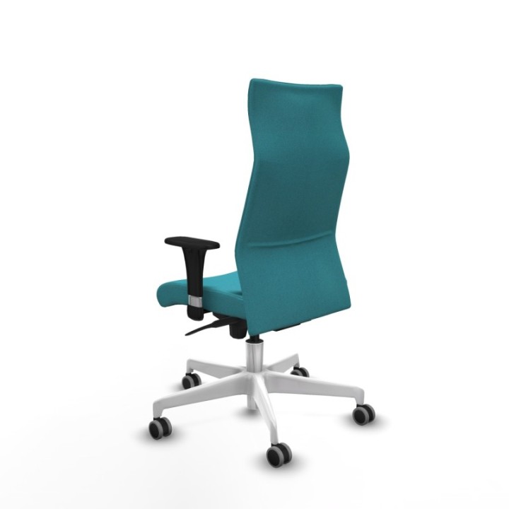 Albacete dirección sincro bali turquesa brazos 1D cromados base blanca ruedas 65 engomadas