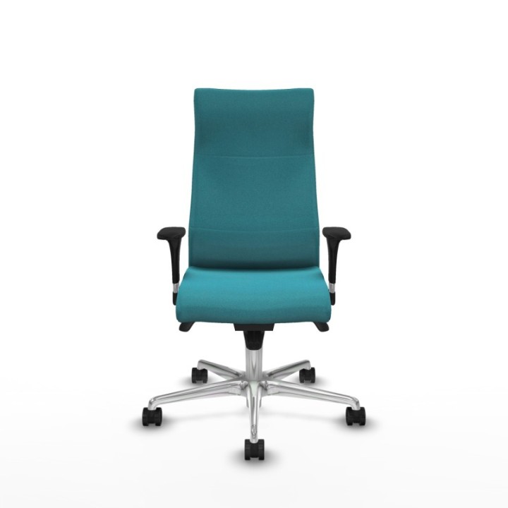 Albacete dirección sincro bali turquesa brazos 1D cromados base aluminio ruedas 65 nailon