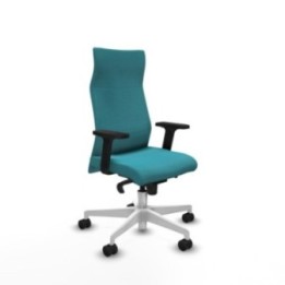 Albacete dirección sincro bali turquesa brazos 2D base blanca ruedas 65 nailon