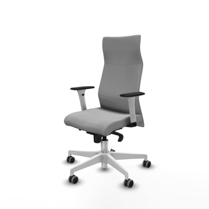 Albacete dirección sincro bali gris claro brazos 1D blancos base blanca ruedas 65 engomadas