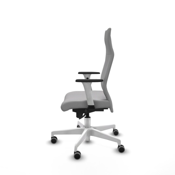 Albacete dirección sincro bali gris claro brazos 1D blancos base blanca ruedas 65 engomadas