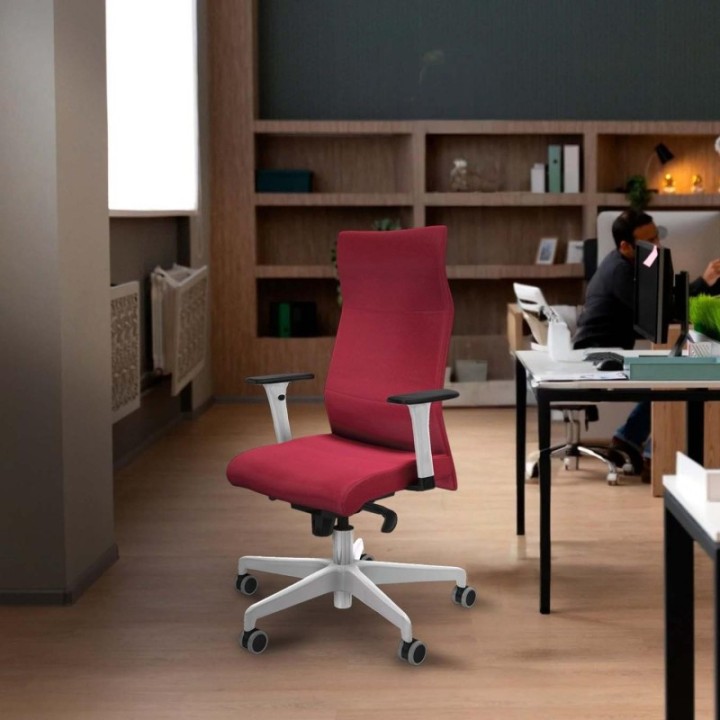 Albacete dirección sincro bali gris claro brazos 1D blancos base blanca ruedas 65 engomadas