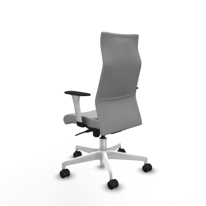 Albacete dirección sincro bali gris claro brazos 1D blancos base blanca ruedas 65 nailon