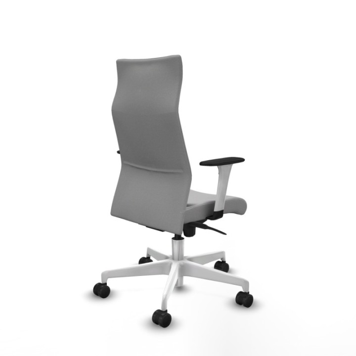 Albacete dirección sincro bali gris claro brazos 1D blancos base blanca ruedas 65 nailon